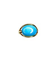 Anello Stocco Gioielli Donna in Oro giallo Turchese ANS 23 - ANS 23